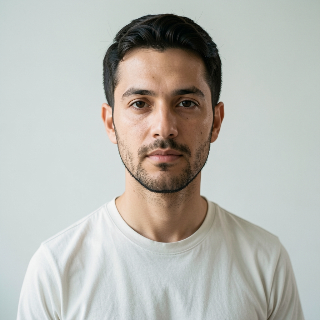 Minimal men's grooming essentials laid out on marble surface including a face wash, moisturiser, wooden comb and natural soap bar, bright bathroom window light, editorial flat-lay photography